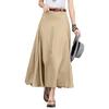 Vrouwen Maxi Rok Hoge Taille Onregelmatige Grote Zoom Lange Rok Effen Kleur A-Lijn Losse Pasvorm Rok Streetwear