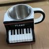 Musical Instrument Coffee Mug Ornament Guitar Piano Violin Drum Saxophone Electric Guitar Resin Mug Novelty Music Cup Gifts for Music Lovers Men Women