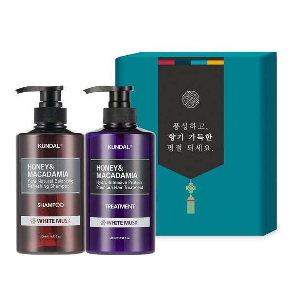 

Kundal Hair 2 Holiday Gift Set B со вкусом белого мускуса, 1 комплект, набор популярной корейской косметики