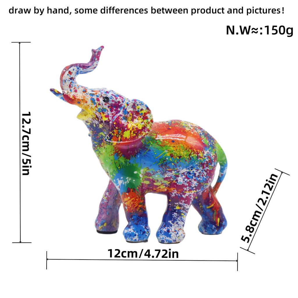 Resin Elephant Figurine Home Office Decor Gift For Kids And Teens
