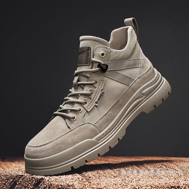 Winter velvet warm Martin boots new autumn outdoor hiking casual short boots thick-soled retro boots