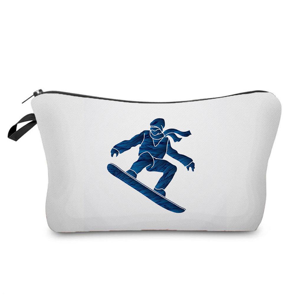 Women athlete Print Cosmetic Bag Toiletries Organize Travel Storage Case 6681