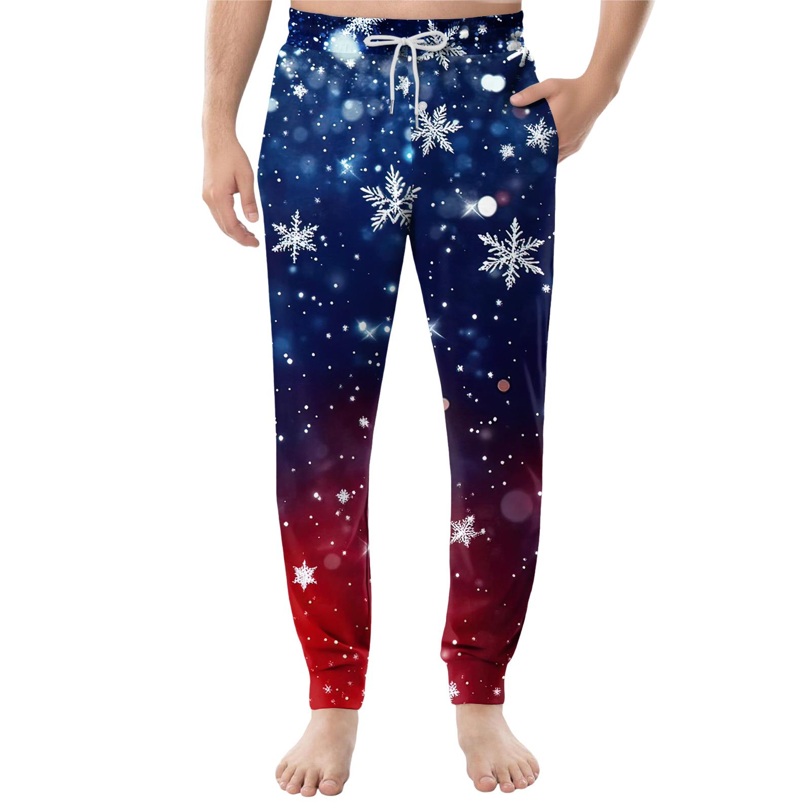 

Мужские повседневные брюки с карманами на кулиске и манжетами, домашние брюки для сна L