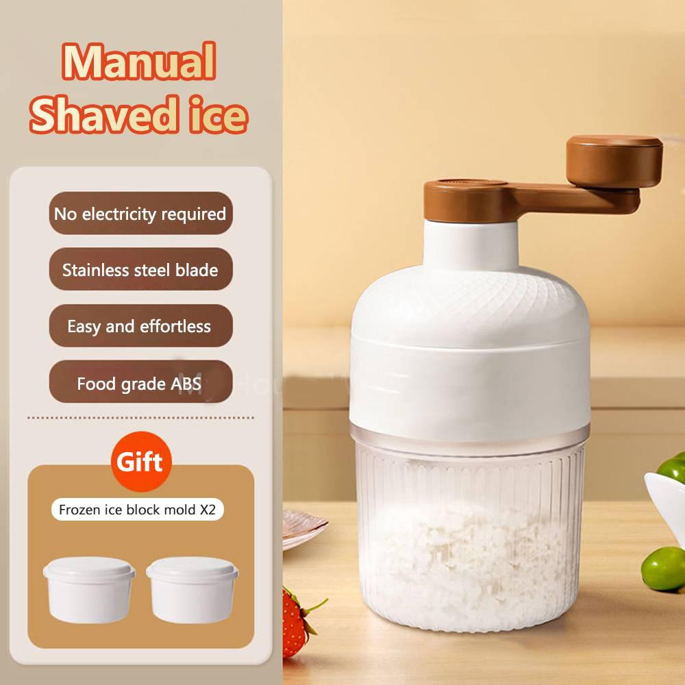 Portable Hand-operated Shaved Ice Milk Shake Making Smoothie Machinehand Ice Breaker Ice Crusher For Summer Parties Kitchen Tool