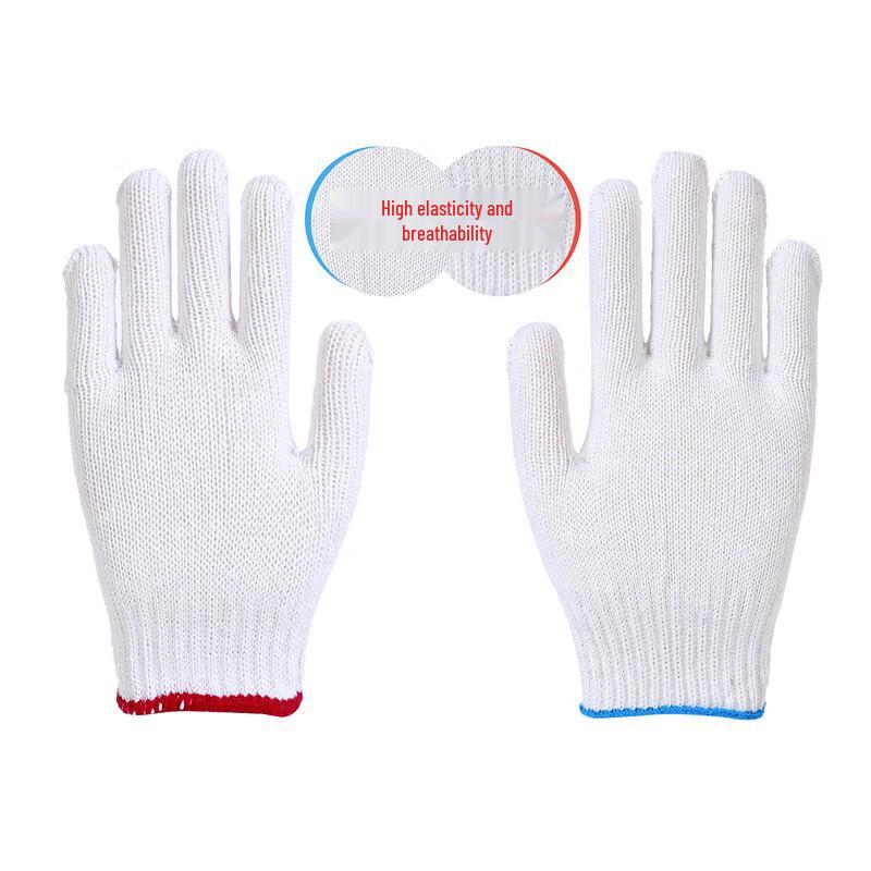 Bleached Cotton Work Gloves (24 Pairs)
