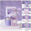 Elegant Purple Gift Set: Tea Infuser Glass, Fragrance & Fan