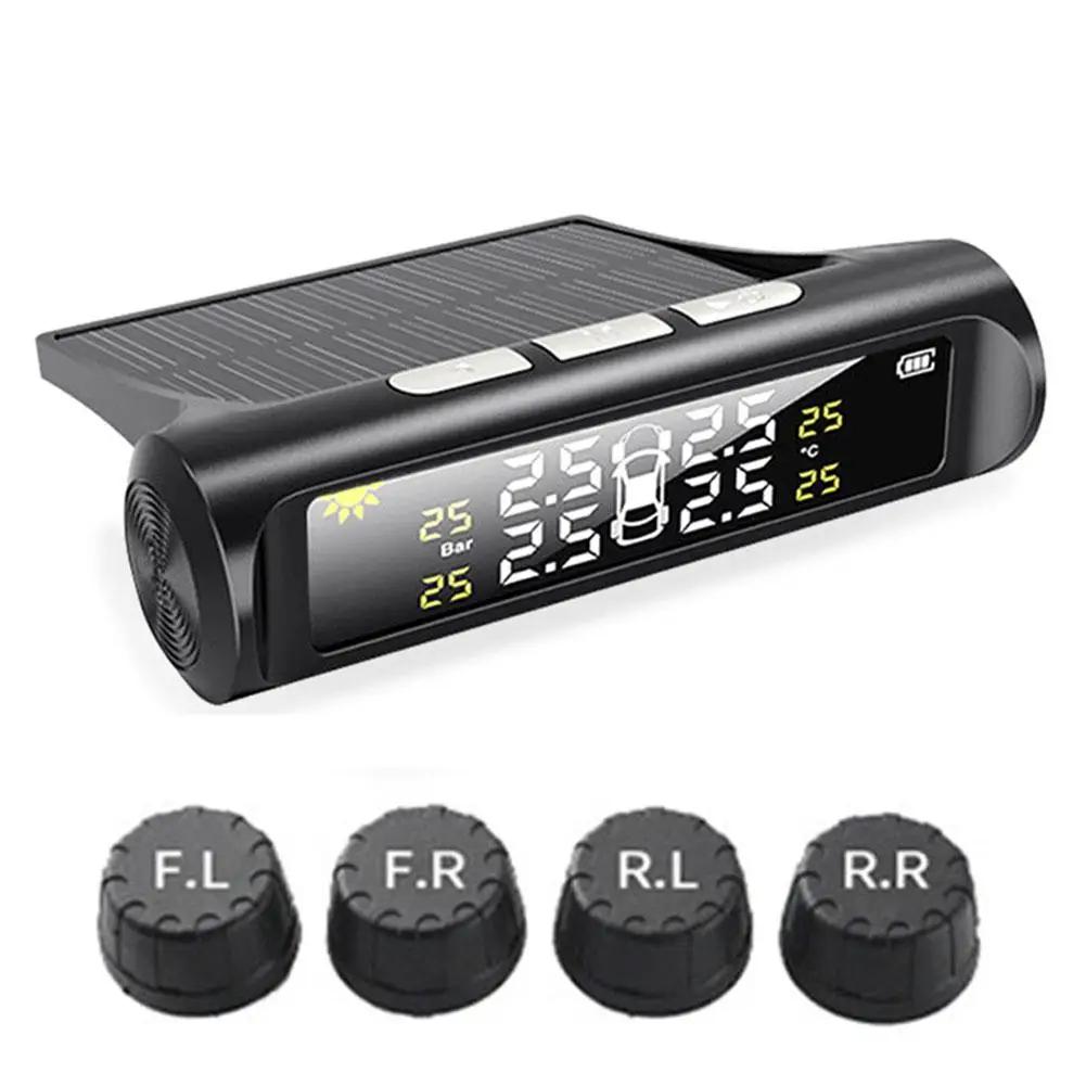 

Automobile Tire Pressure Alarm Monitor Automatic Brightness Wireless Solar Monitoring System Control Sensors Power O9P9