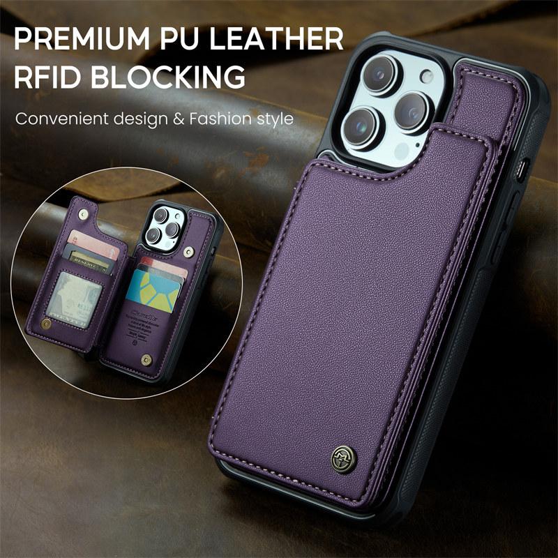 Flip Leather Phone Case For iPhone 17 Pro Max 16E 16 Plus 15 14 13 12 11 X XS XR SE 2022 Samsung S25 FE S24 Ultra S23 S22 S21 Wallet Card Back Cover