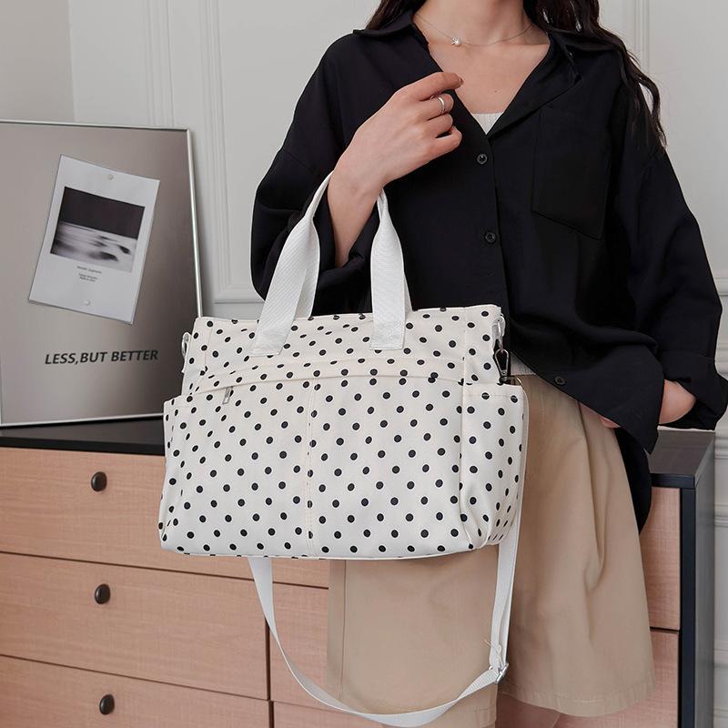 New Polka Dot Tote Bag Women'S Travel Messenger Women'S Bag Niche Single Shoulder Tote Large Capacity Bag