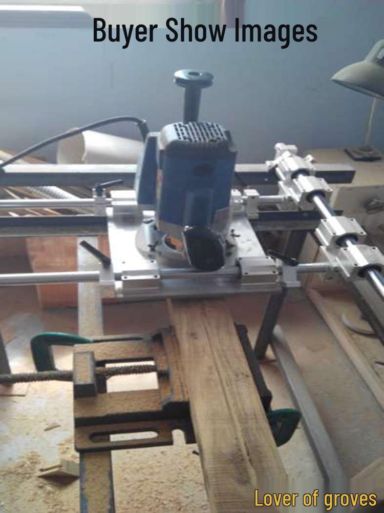 Precision Linear Optical Rail and Rod Guide for Woodworking Saw Tables