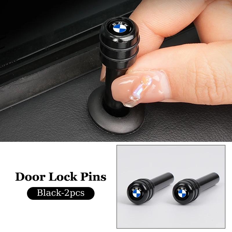 XWKPB1 2025 Hot 2/4Pcs Car Door Lock Pin Alloy Door Safety Rod Knob Cover Accessories For BMW E46 E90 E60 F30 F10 E39 E36 F20 E87 E90 E