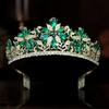 DIEZI Different Style Baroque Purple AB Crystal Tiara Crown For Women Wedding Party Bridal Bride Crown Hair Dress Accessories