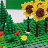 8 Set DIY Sunflower Field Building Blocks, Mixed Color ABS Material, Creative Garden Farm Scene Children Diy Bricks Toy