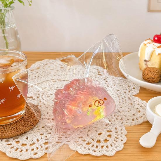 Medvídek na odbourání stresu knedlík hračka, Hračka knedlík s pomalým vracením, Senzorická hračka falešný knedlík pro relaxaci úzkosti