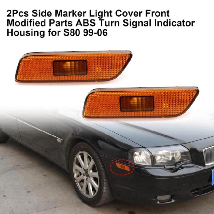 Side Marker Light Housing Turn Signal Indicator Bezels 9188263 9188264 for S80