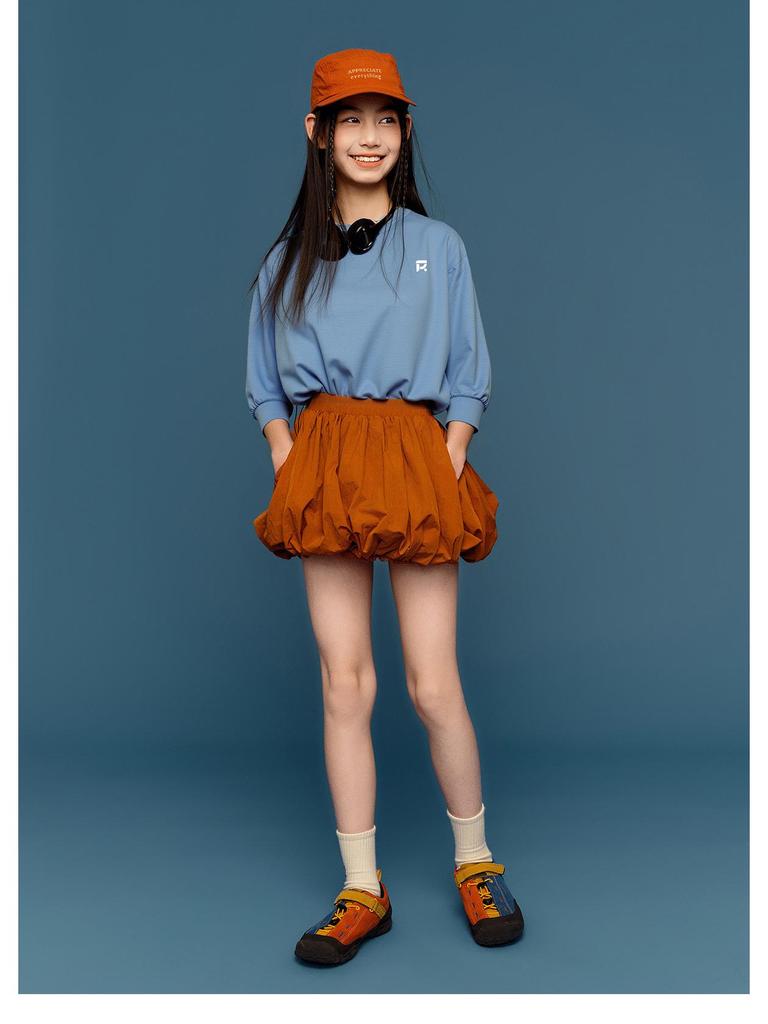 Tao Town Girls' Long-Sleeve Fashionable Loose Top - Versatile Spring/Autumn 2025