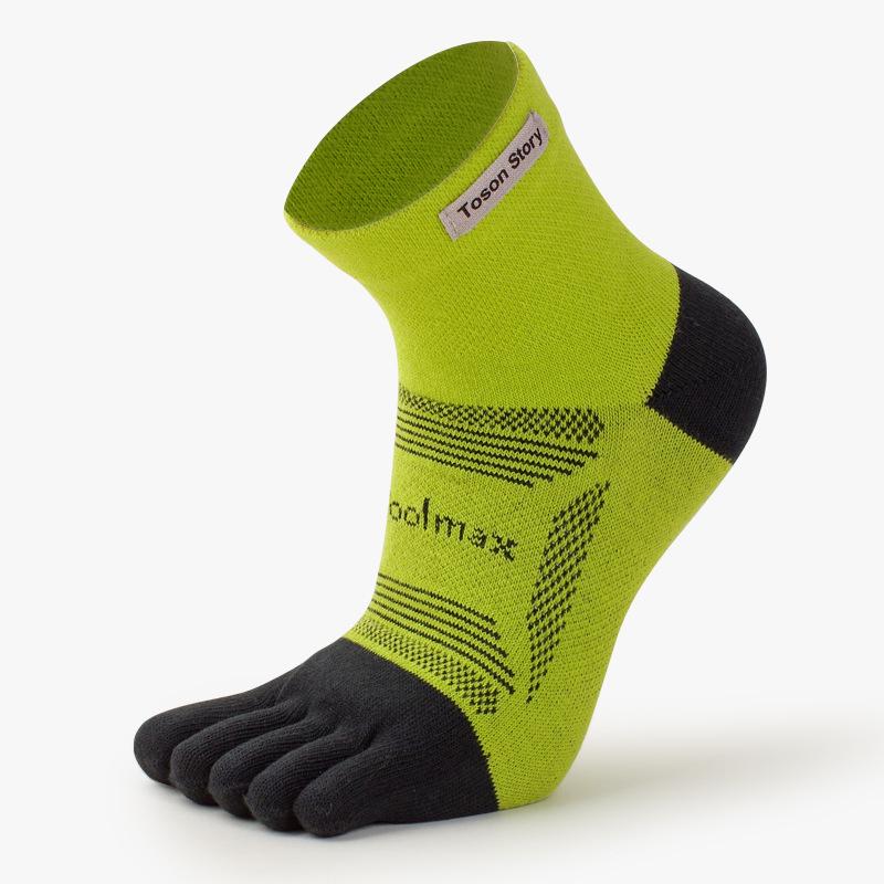 

Мужские дышащие носки Coolmax для марафона с пятью пальцами до середины икры: Противоскользящий, Влагоотводящий, Дизайн с разделением пальцев M (39-43)