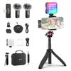 NEEWER Kit Complet: Lumină RGB, Microfon Wireless, Selfie Stick Extensibil Pliabil, Trepied cu Capacitate de Încărcare 5kg, PA048 pentru Telefon și Vlog