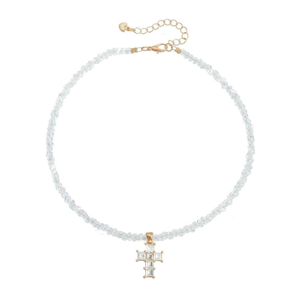 Versatile Triangular Crystal Crosses Pendant Necklace Perfect For Daily Activities Special Occasions And Gift Giving
