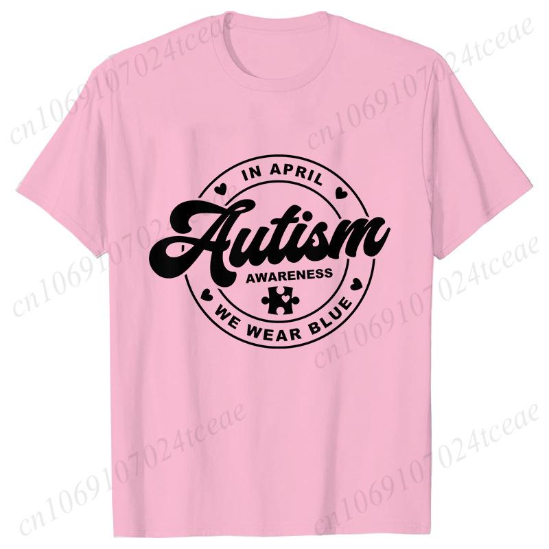 Basic Clothing Unisex Clothes Autism Awareness Print T Shirt Trend Summer Tops Fashion Short Sleeve Tees Autism Graphic Tshirt