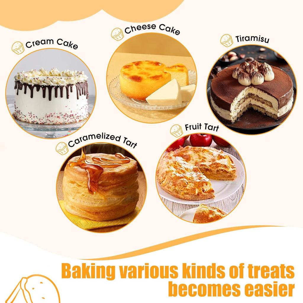8in Round Cake Pan Carbon Steel Baking Tray with Handle Nonstick Heat-resistant Dish Pan Air Fryer Kitchen Airfryer Accessories