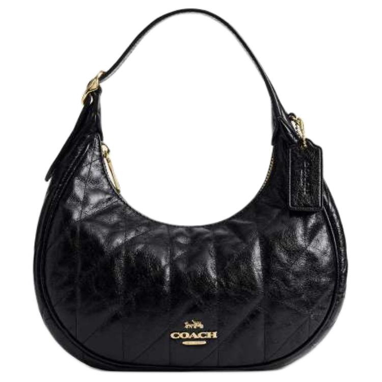 

Coach Emily 23 Diamond Pattern Crinkled Leather Crossbody Bag Medium Women bags Black CDX21-IMBLK Basic Set (Bag+Dust Bag)