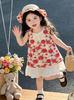 Sweet Floral Spaghetti Strap Princess Dress For Toddler Girls Summer Cute Patchwork Party Sundress