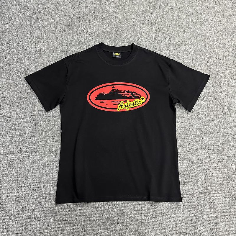 Corteiz Alcatraz Series T-shirts for Men and Women, Short-sleeve Short Sleeve with Lettered Logo Print Crew Neck Loose Casual T-shirt