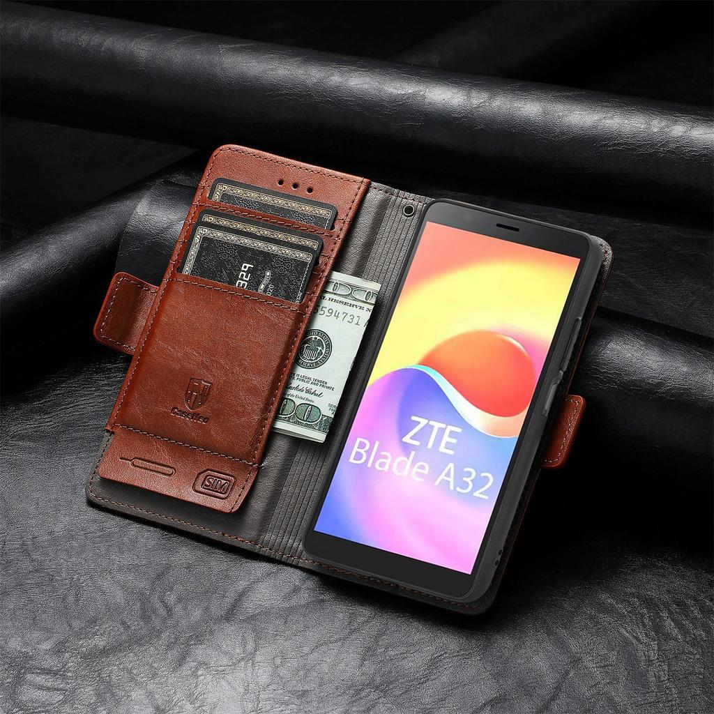 Multifunktionale magnetische Klapphülle Lederhülle für ZTE Serie.nubia Z30 Pro/Libero 5G IV/Blade V41 Smart/V60/V70... Wo Mode auf Funktion trifft