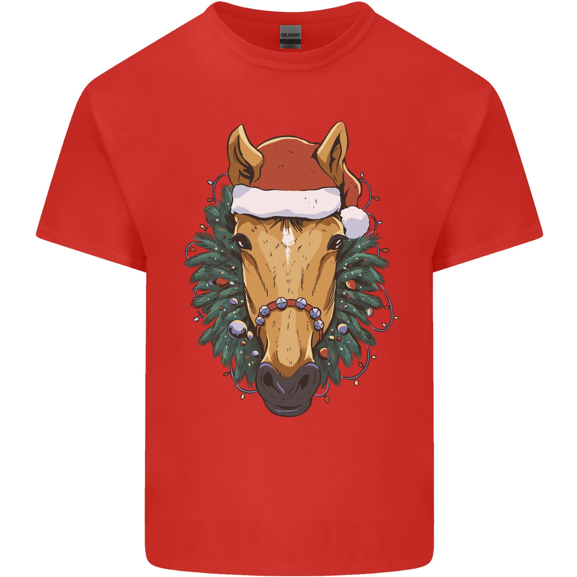 A Christmas Horse Equestrian Unisexs Light Cotton TShirt S