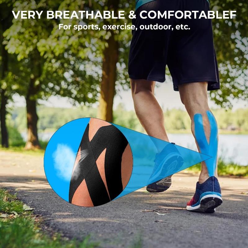 3 Kinesiology Tape Rolls (5 cm x 5 m) Kinesiotape - Professional Physio Tape and Sports Tape - Waterproof & Skin-Friendly Sports Tapes for Muscle