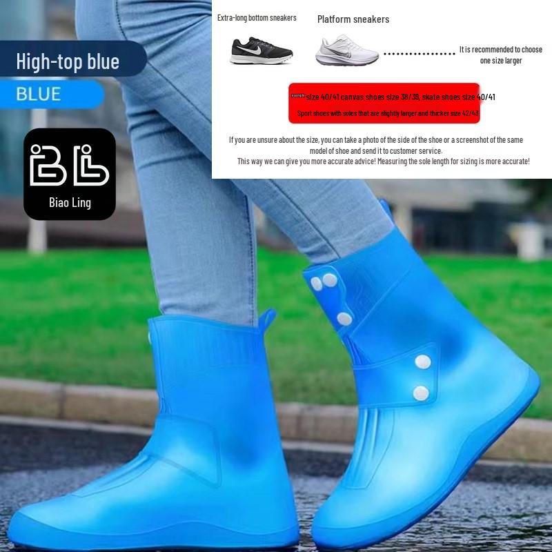 Men's & Women's Non-Slip Waterproof High-Top Overshoes for Rainy Days and Mountaineering