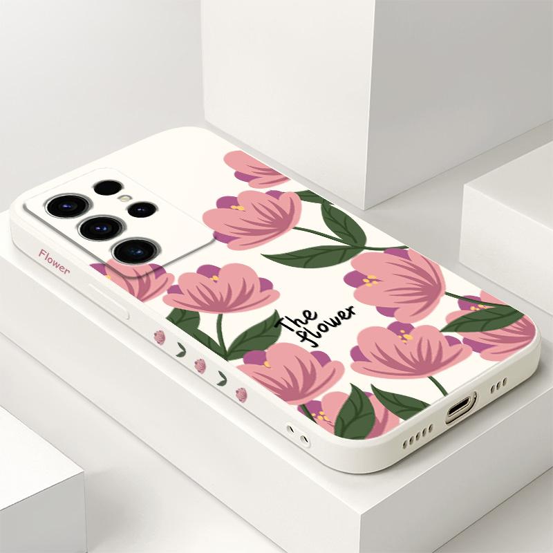 Pink Primrose Phone Case For Samsung Galaxy S25 FE S24 S23 S22 S21 S20 S10 S10E Ultra Plus FE Note 20 Ultra Plus Cover