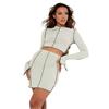 Missy Empire Womens/Ladies Contrast Ribbed Slit Sleeve Crop Top