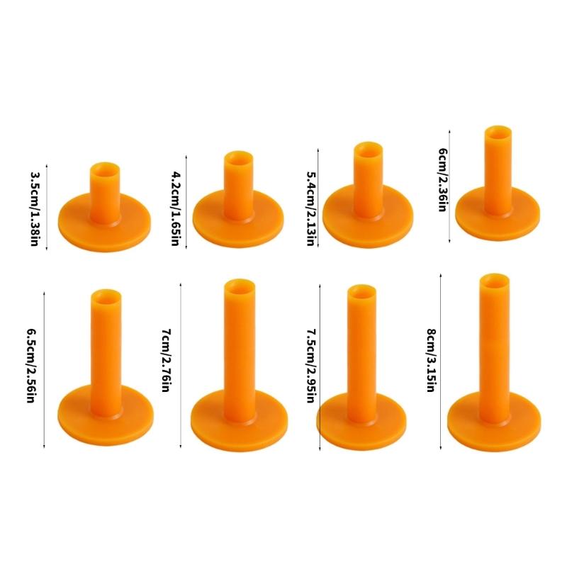 8Pcs Golf Tees Replacement Training Driving Range Tees Stable Ball Holder Practice Rubber Golf Tees Holder Enduring
