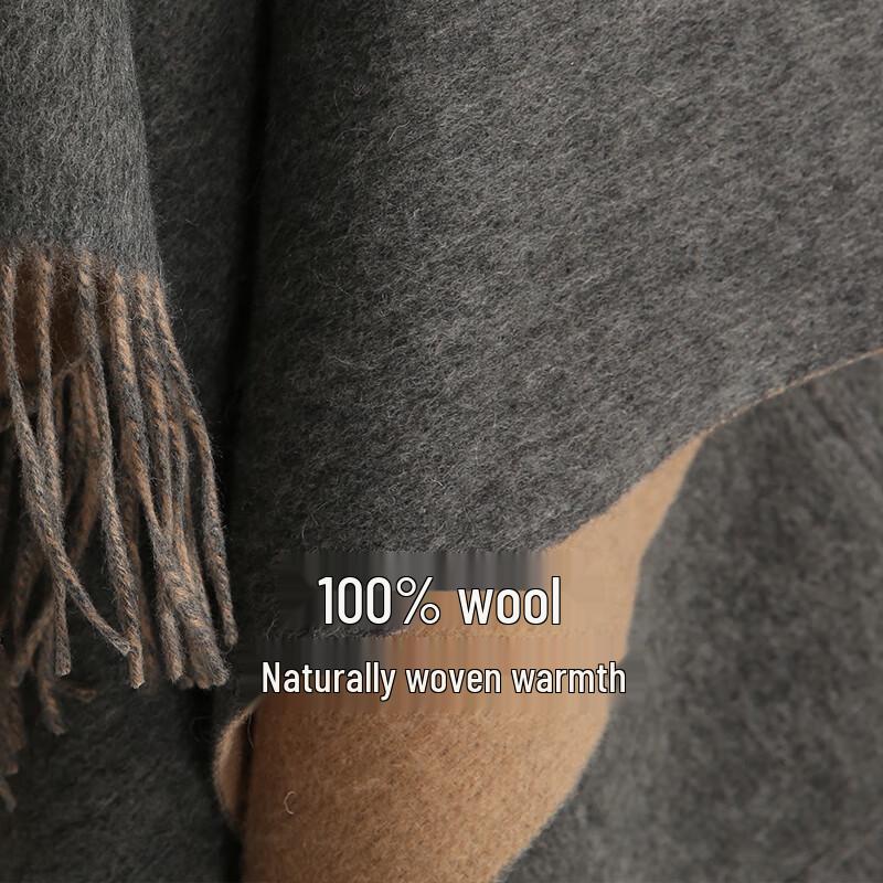 Women's 100% Wool Reversible Shawl