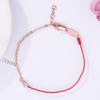 Women Rose Gold Braided Red String Bracelet For Horse Year Luck Valentine Gift Fashion Jewelry