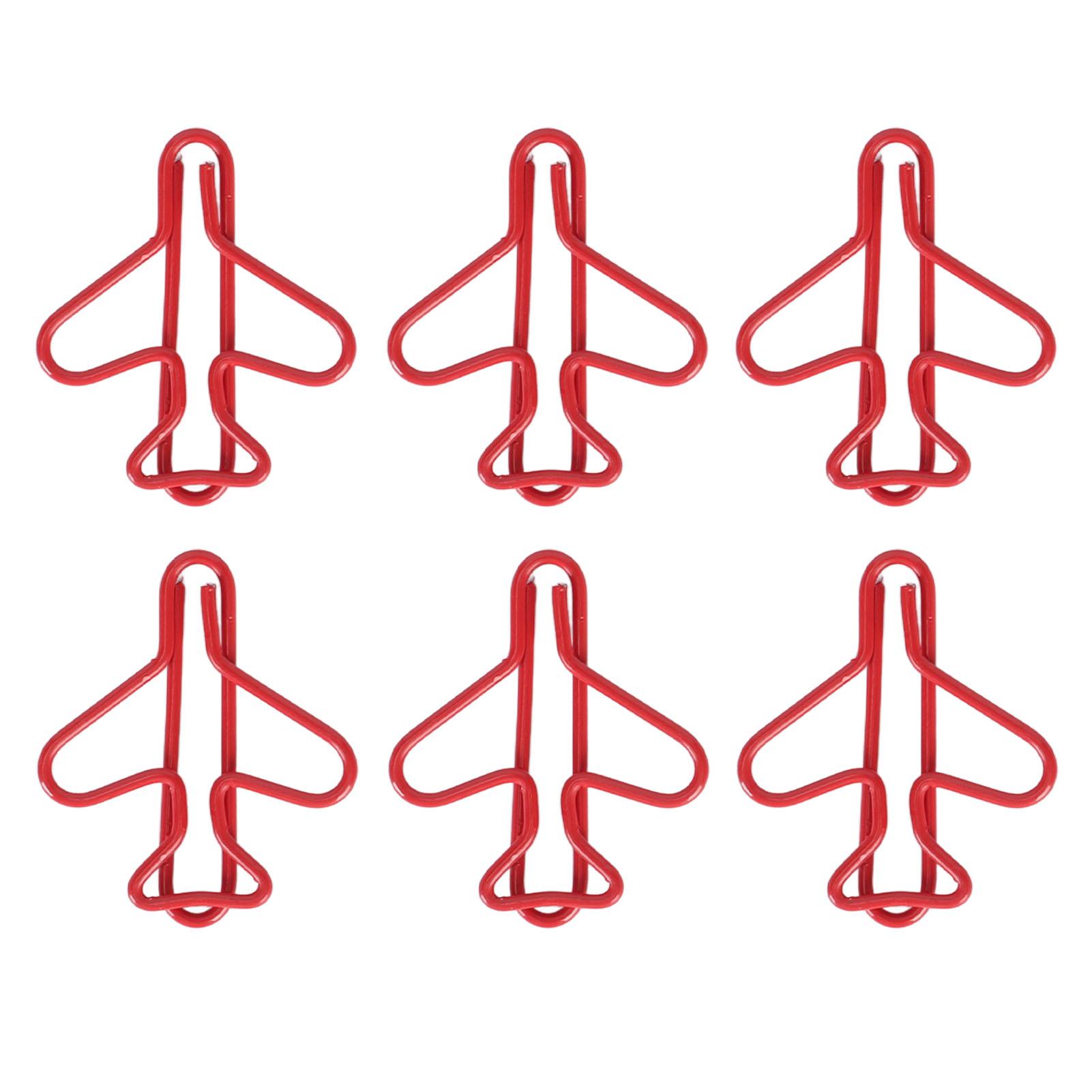 

100Pcs Plane Shaped Paper Clips Cute Anti Slip Multipurpose for Notebooks Office File Organization