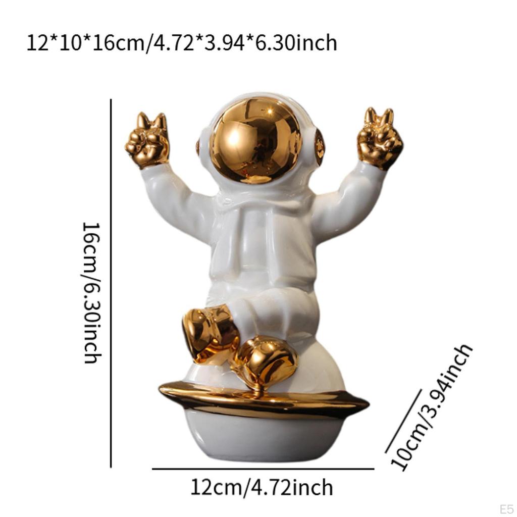 Ceramic Astronaut Figurine Modern Home Decor Accent