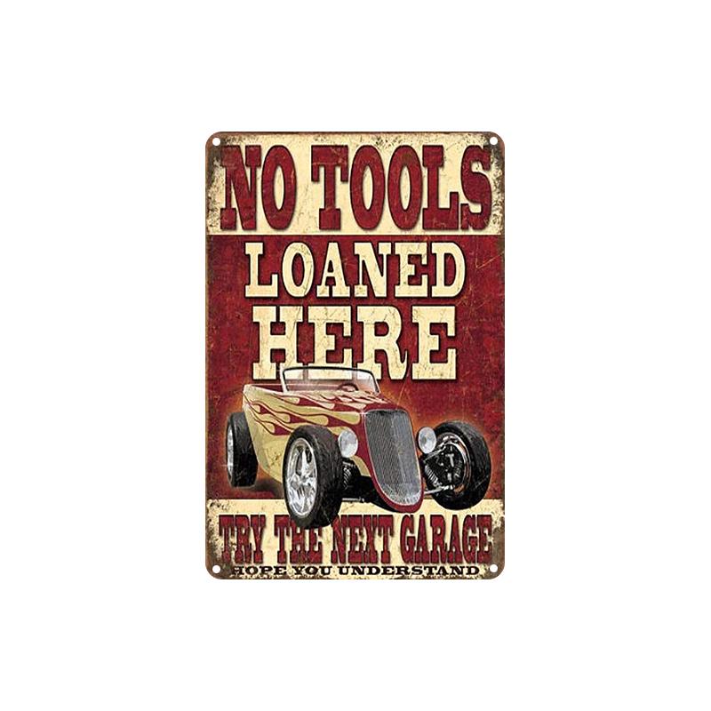 No Tools Loaned Here Metal Tin Sign Art Poster Bar Pub Cafe Man Cave