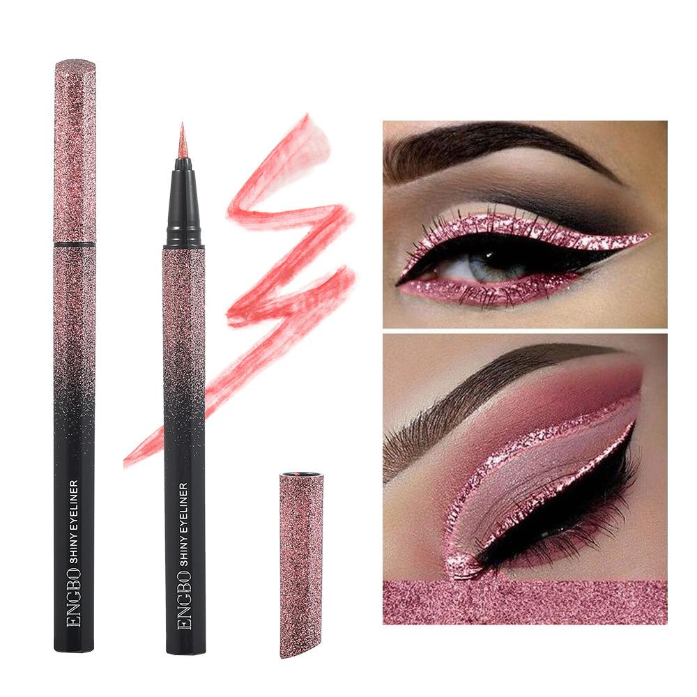 6 Pieces of Starlight Colored Eyeliner Pens with Different Colors Fast Drying Waterproof Sweat Resistant Makeup Resistant and Dream Eyeliner Pen