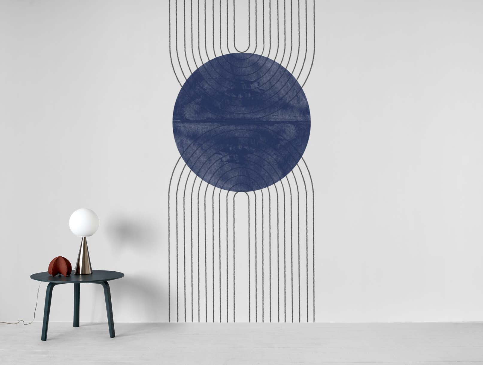 Гобелен с круглым узором и принтом в современном стиле — фото 16