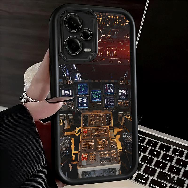 Phone Case for Xiaomi Redmi Note 15 14 13 Pro Plus Aviation Aeroplane Pilot Cockpit Shell 12S 11 11S 11T 5G 14S Soft Silicone Fu