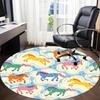 1pc Horse Pattern Office Round Rug, Non-slip, Soft and Durable Office Rug for Interior Decoration, Perfect for Office, Beautiful Decoration yy26032304