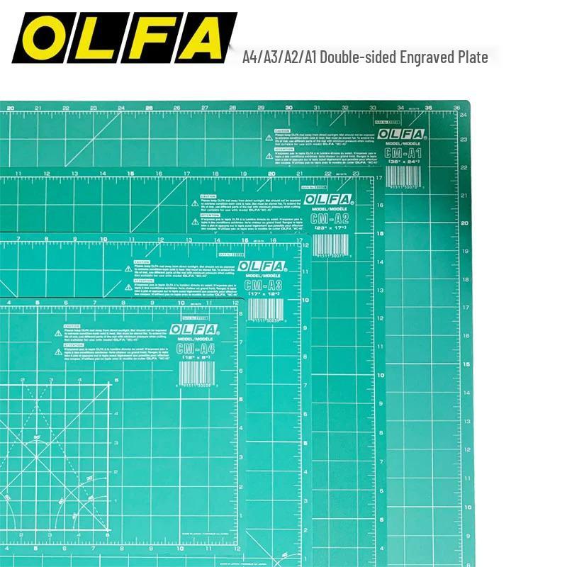 OLFA doppelseitige Schneidematte Schreibtischunterlage für Notizbücher, erweiterte Tisch-Buchmatte, Größen A1/A2/A3/A4.
