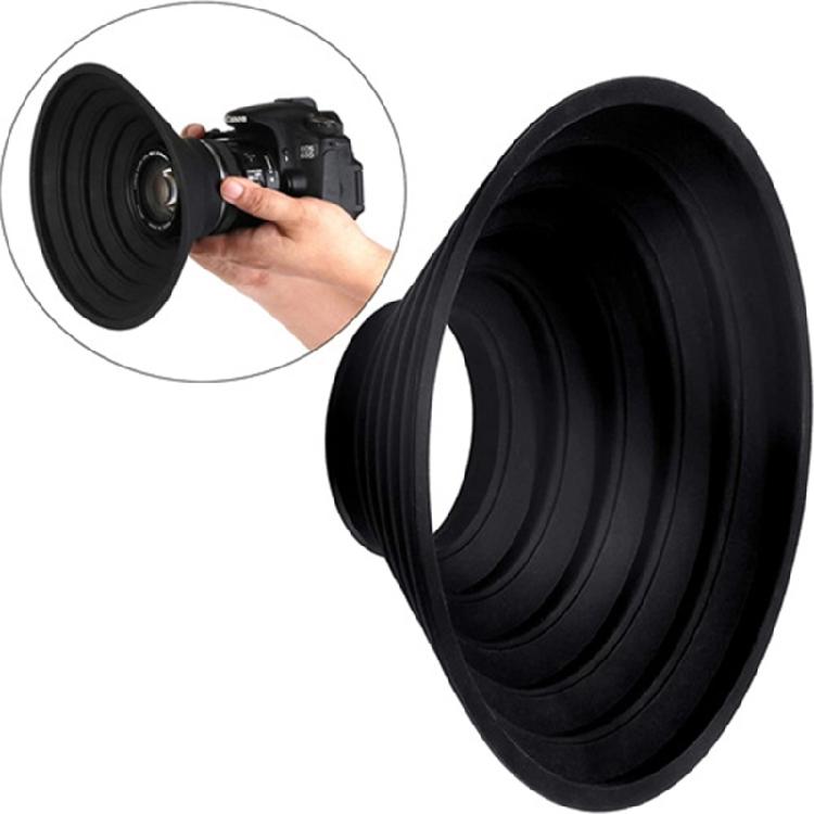 Universal Lens Hood 50mm 70mm Silicone Lens Shade Rubber Lenses Hood for