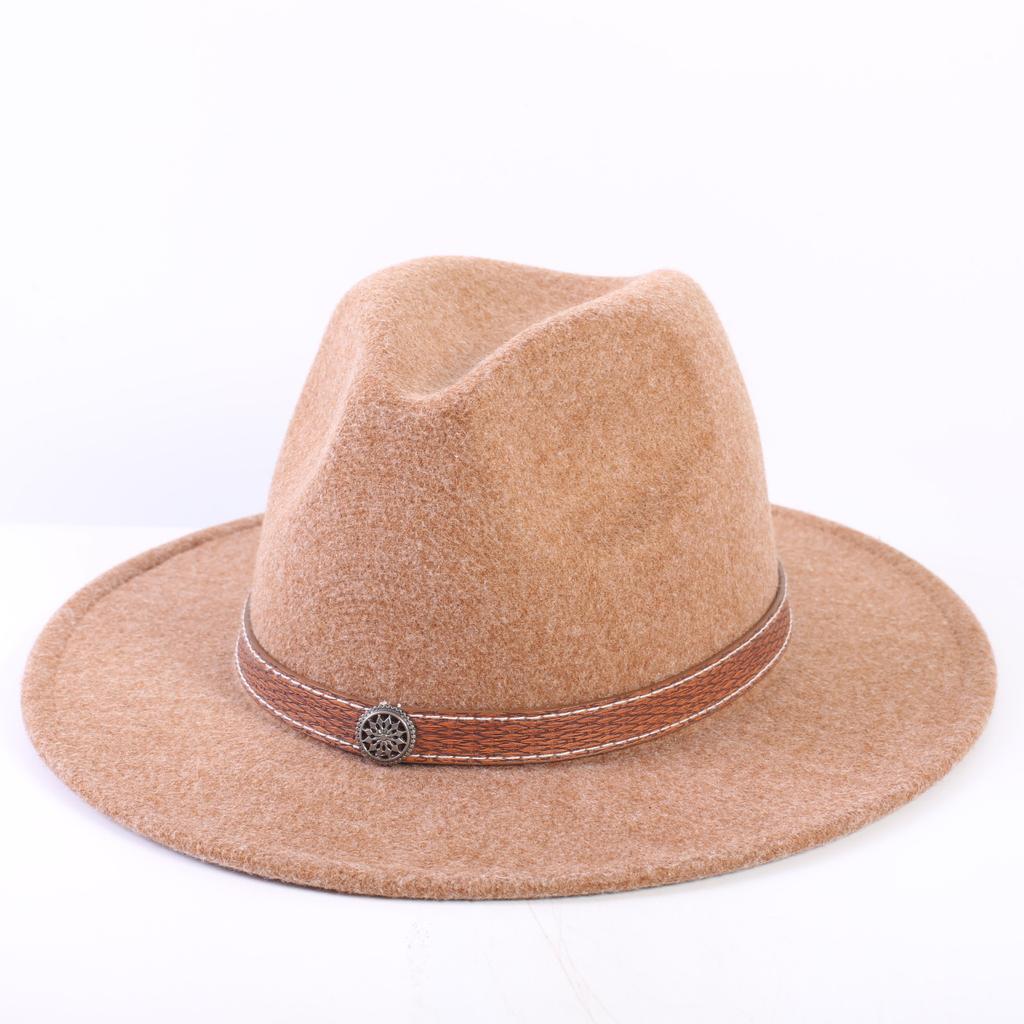 Popular European and American high-end wool top hat, men's and women's fashion versatile elegant top hat jazz hat