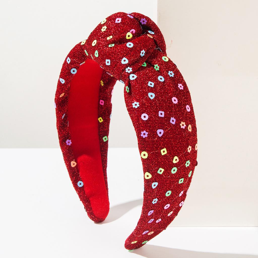 Fashionable Personalized Wide Edge Knotted Snowflake Headband