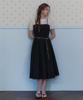 Teuwi Hepo Layered Pintuck Short Sleeve Long Dress