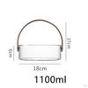 Glass Serving Tray with Handle Round Dried Basket Kitchen Supply for Parties Decor